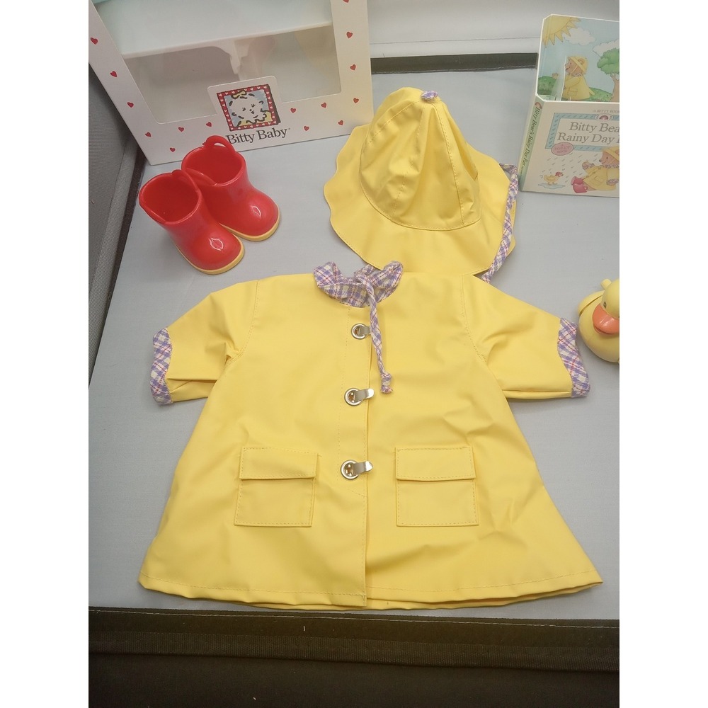 Retired 1999 American Girl BITTY BABY RAINY DAY SET Missing The Tiny Hat Wear Bo - Picture 14 of 16